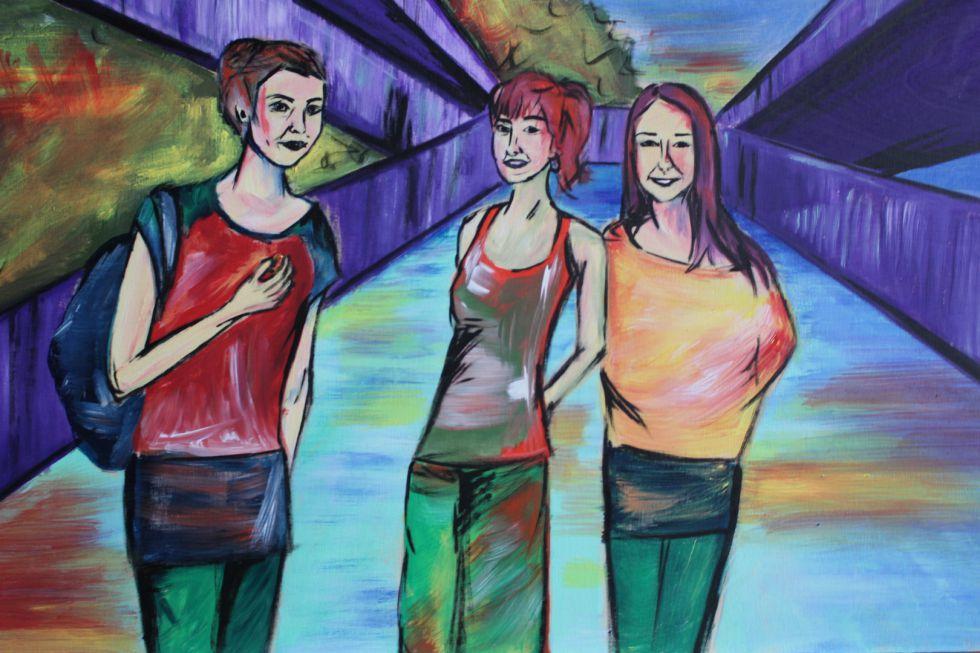 5.Semester Cecille Schwung 2013 Gruppenbildnis Expressionismus.jpg